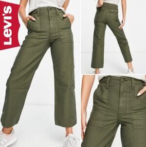 Levi's Women's Olive Green High-Waist Utility Pants
